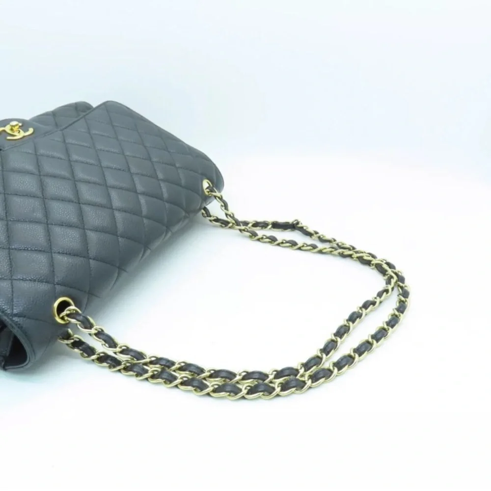 πβ¨ BEAUTIFUL β¨π XL CHANEL CAVIAR SINGLE FLAP GOLD HARDWARE JUMBO - Picture 5 of 16